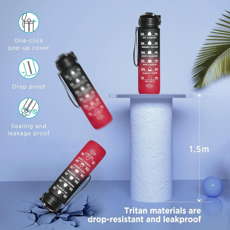 Laad afbeelding in Galerijviewer, 🚀 Jouw ultieme herbruikbare waterfles – Duurzaam, stijlvol en praktisch! - happygetfit.com
