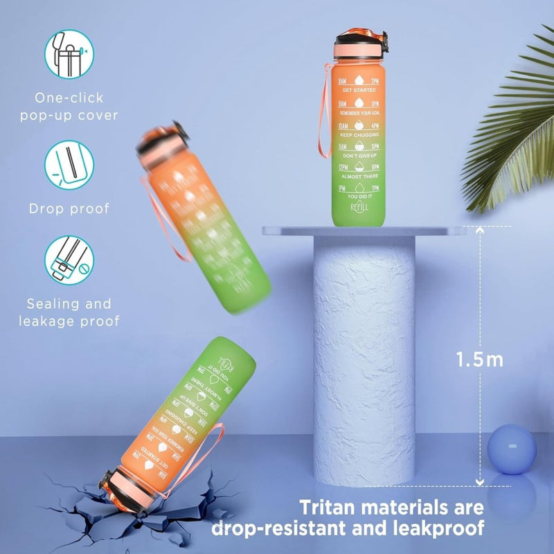 Laad afbeelding in Galerijviewer, 🚀 Jouw ultieme herbruikbare waterfles – Duurzaam, stijlvol en praktisch! - happygetfit.com
