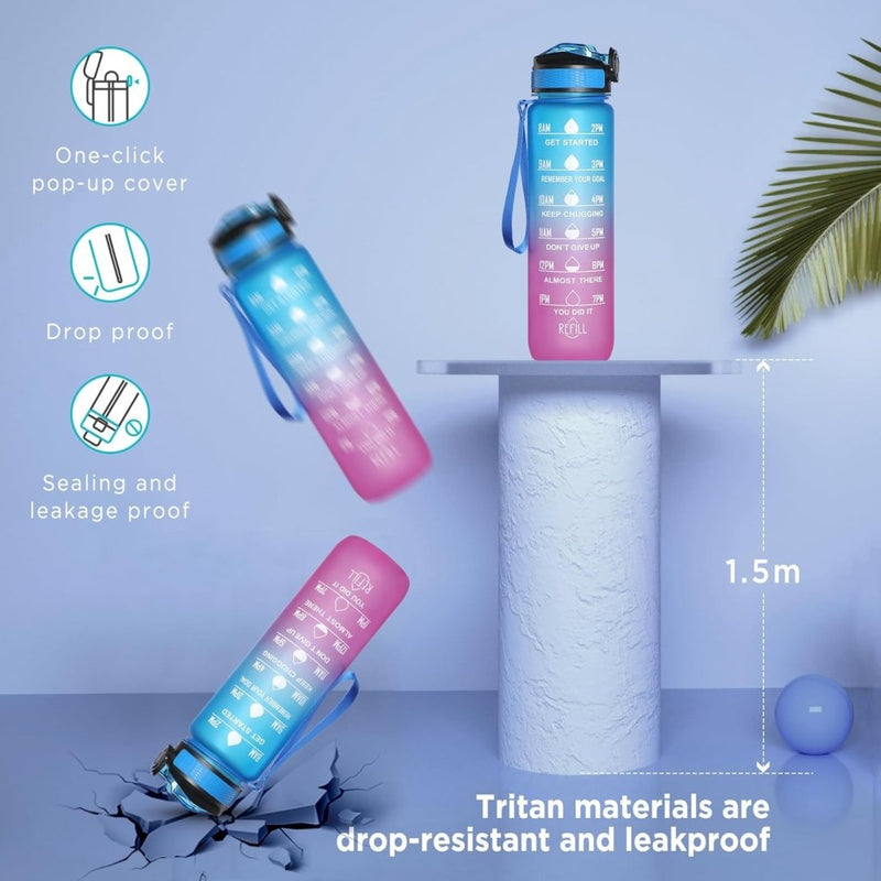 Laad afbeelding in Galerijviewer, 🚀 Jouw ultieme herbruikbare waterfles – Duurzaam, stijlvol en praktisch! - happygetfit.com
