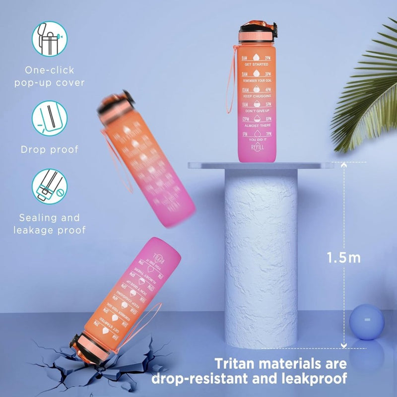 Laad afbeelding in Galerijviewer, 🚀 Jouw ultieme herbruikbare waterfles – Duurzaam, stijlvol en praktisch! - happygetfit.com
