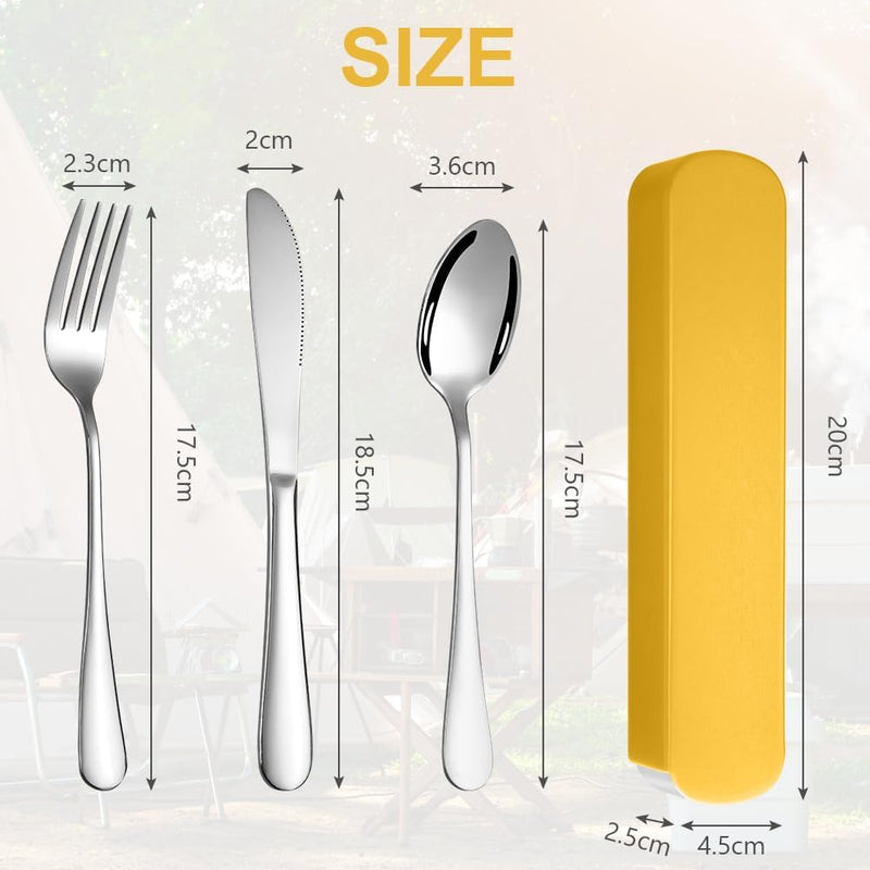 Laad afbeelding in Galerijviewer, 🍴 Licht, sterk en herbruikbaar – het ideale camping bestek voor onderweg ⛺ - happygetfit.com
