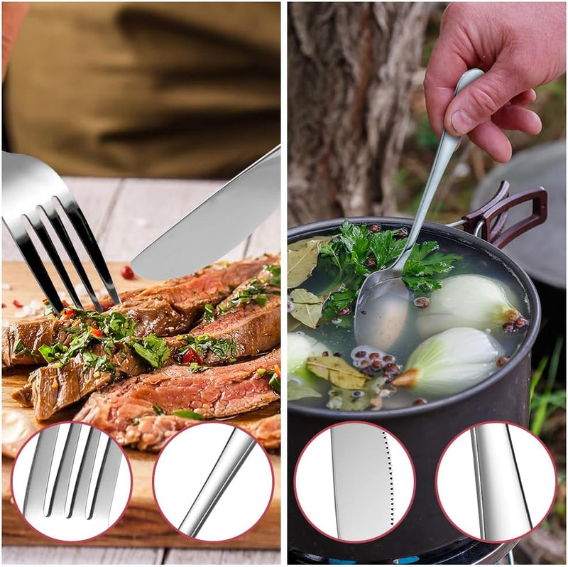 Laad afbeelding in Galerijviewer, 🍴 Licht, sterk en herbruikbaar – het ideale camping bestek voor onderweg ⛺ - happygetfit.com
