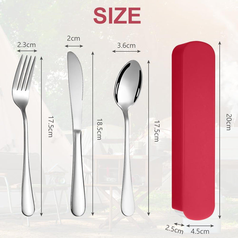 Laad afbeelding in Galerijviewer, 🍴 Licht, sterk en herbruikbaar – het ideale camping bestek voor onderweg ⛺ - happygetfit.com
