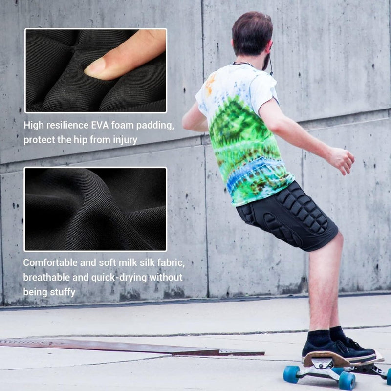 Laad afbeelding in Galerijviewer, Maximale bescherming met gewatteerde beschermende shorts voor extreme sporten - happygetfit.com
