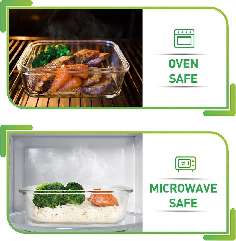 Laad afbeelding in Galerijviewer, 🥗 Slim voorbereiden, vers bewaren – met deze glazen vershoudbakjes 🥗 - happygetfit.com
