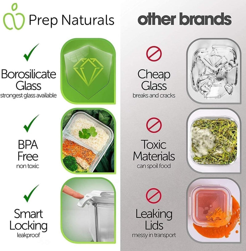 Laad afbeelding in Galerijviewer, 🥗 Slim voorbereiden, vers bewaren – met deze glazen vershoudbakjes 🥗 - happygetfit.com
