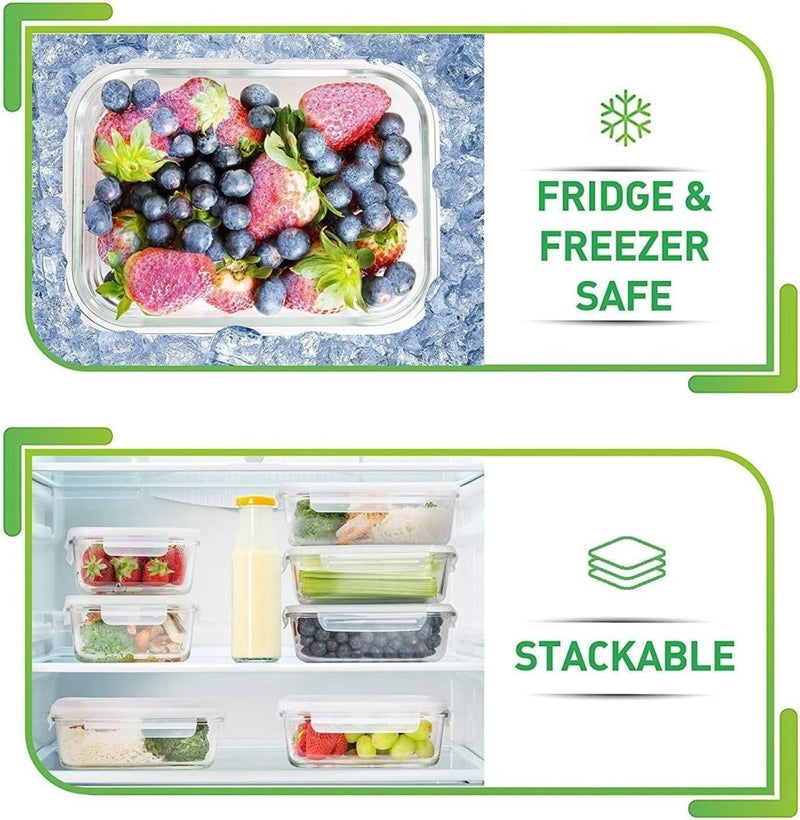 Laad afbeelding in Galerijviewer, 🥗 Slim voorbereiden, vers bewaren – met deze glazen vershoudbakjes 🥗 - happygetfit.com

