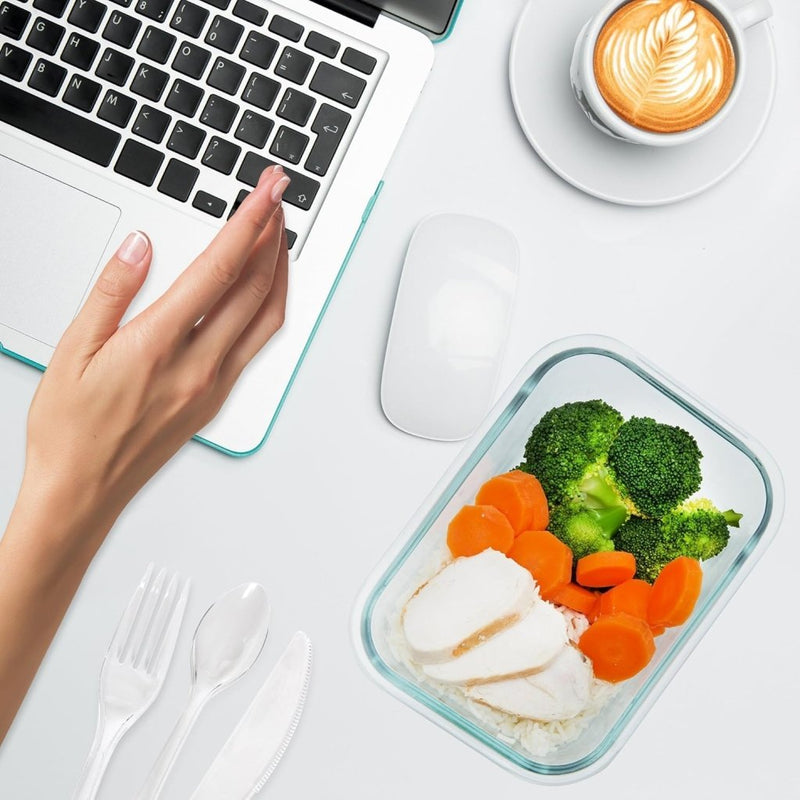 Laad afbeelding in Galerijviewer, 🥗 Slim voorbereiden, vers bewaren – met deze glazen vershoudbakjes 🥗 - happygetfit.com
