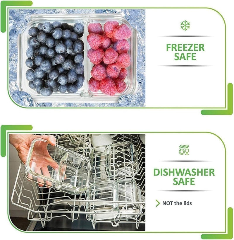 Laad afbeelding in Galerijviewer, 🥗 Slim voorbereiden, vers bewaren – met deze glazen vershoudbakjes 🥗 - happygetfit.com
