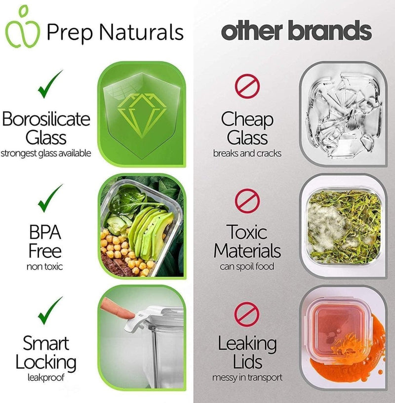 Laad afbeelding in Galerijviewer, 🥗 Slim voorbereiden, vers bewaren – met deze glazen vershoudbakjes 🥗 - happygetfit.com
