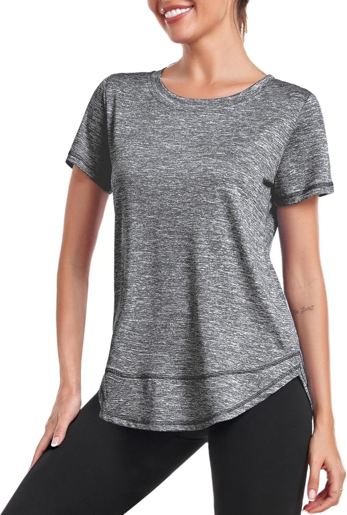 Laad afbeelding in Galerijviewer, 💪 Sportief T-shirt voor dames – comfort, stijl en bewegingsvrijheid in één - happygetfit.com
