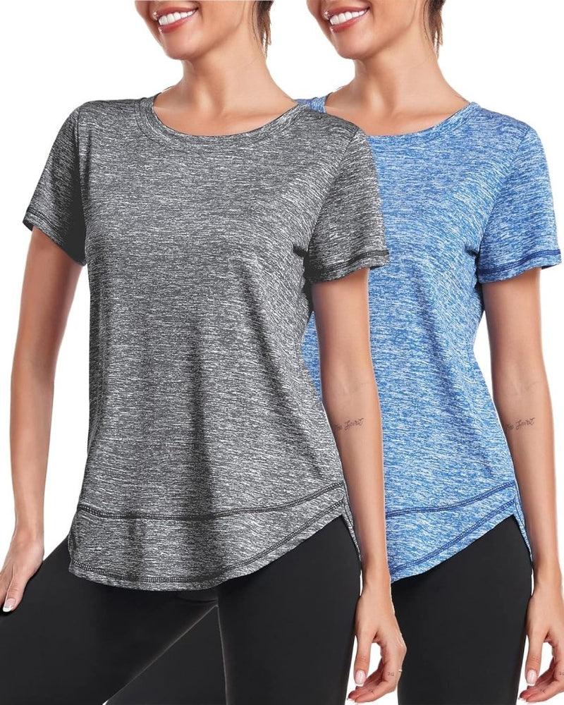 Laad afbeelding in Galerijviewer, 💪 Sportief T-shirt voor dames – comfort, stijl en bewegingsvrijheid in één - happygetfit.com
