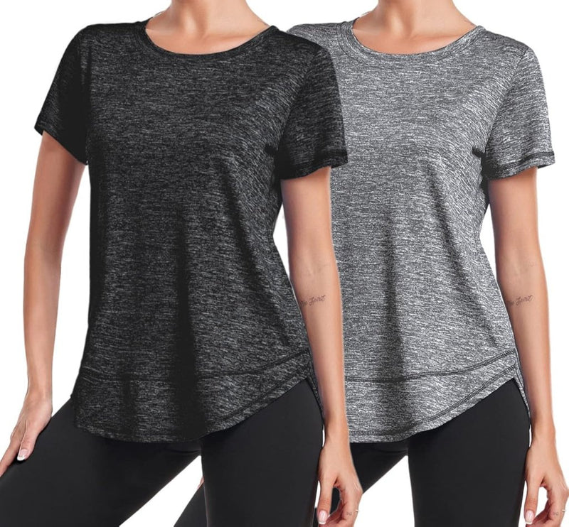 Laad afbeelding in Galerijviewer, 💪 Sportief T-shirt voor dames – comfort, stijl en bewegingsvrijheid in één - happygetfit.com

