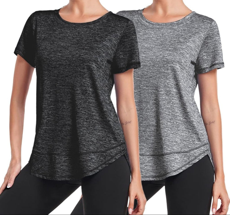 Laad afbeelding in Galerijviewer, 💪 Sportief T-shirt voor dames – comfort, stijl en bewegingsvrijheid in één - happygetfit.com
