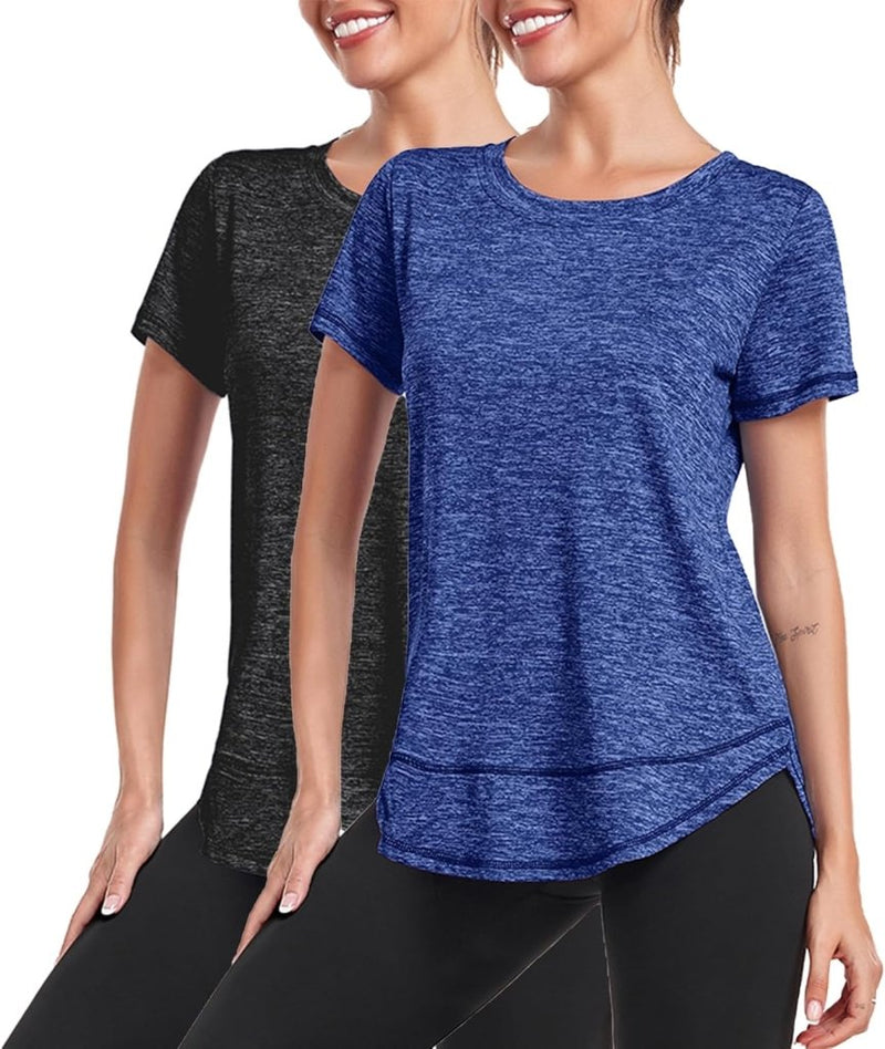 Laad afbeelding in Galerijviewer, 💪 Sportief T-shirt voor dames – comfort, stijl en bewegingsvrijheid in één - happygetfit.com
