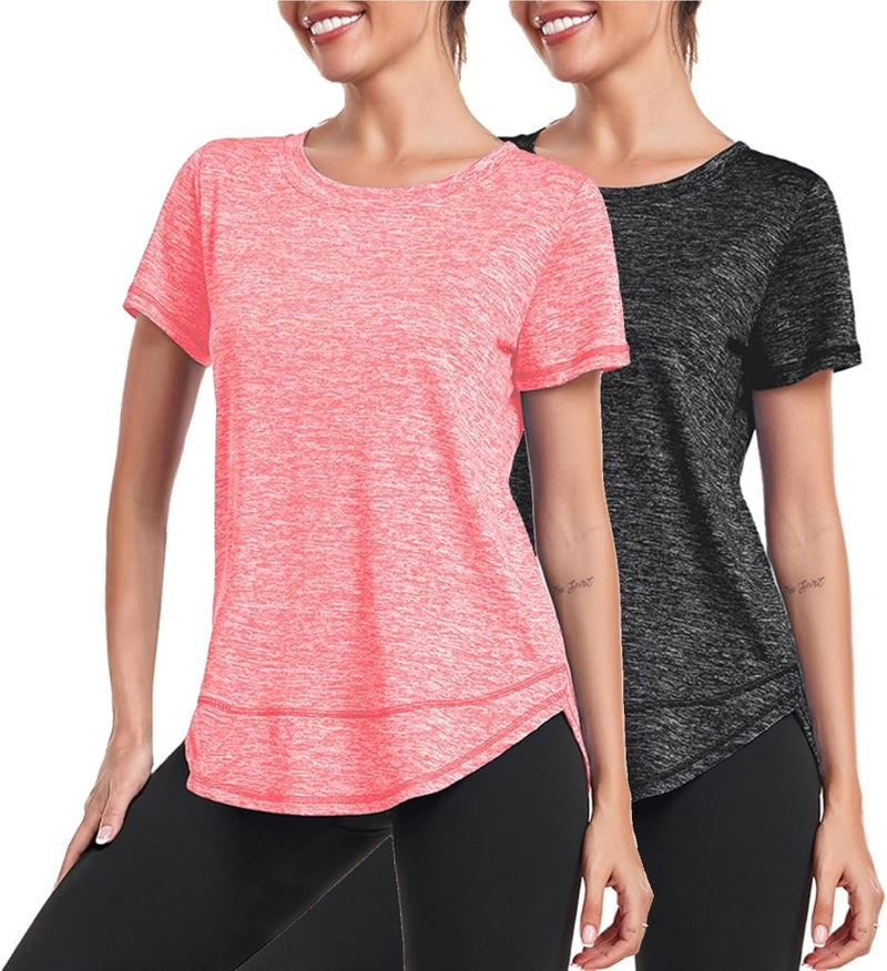 Laad afbeelding in Galerijviewer, 💪 Sportief T-shirt voor dames – comfort, stijl en bewegingsvrijheid in één - happygetfit.com
