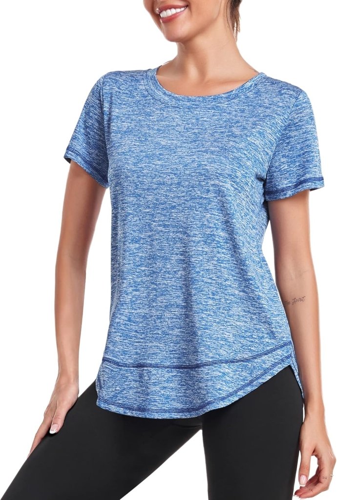 Laad afbeelding in Galerijviewer, 💪 Sportief T-shirt voor dames – comfort, stijl en bewegingsvrijheid in één - happygetfit.com
