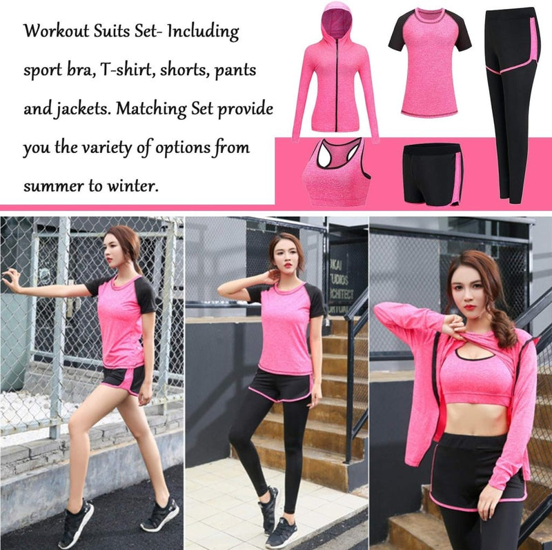Laad afbeelding in Galerijviewer, 🔥 Trainingspak voor dames – complete 5 - delige set voor elke workout, elk seizoen 💪 - happygetfit.com
