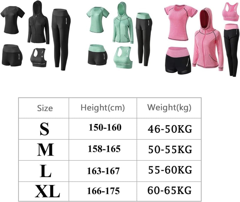 Laad afbeelding in Galerijviewer, 🔥 Trainingspak voor dames – complete 5 - delige set voor elke workout, elk seizoen 💪 - happygetfit.com
