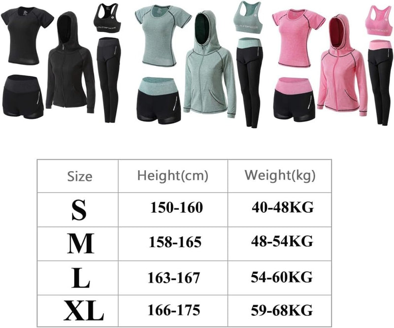 Laad afbeelding in Galerijviewer, 🔥 Trainingspak voor dames – complete 5 - delige set voor elke workout, elk seizoen 💪 - happygetfit.com
