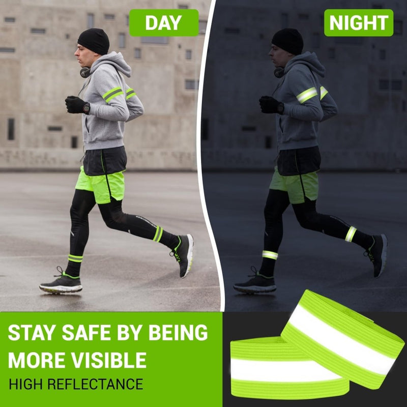 Laad afbeelding in Galerijviewer, 🏃‍♂️ Wees zichtbaar en veilig met deze reflecterende armbanden! - happygetfit.com
