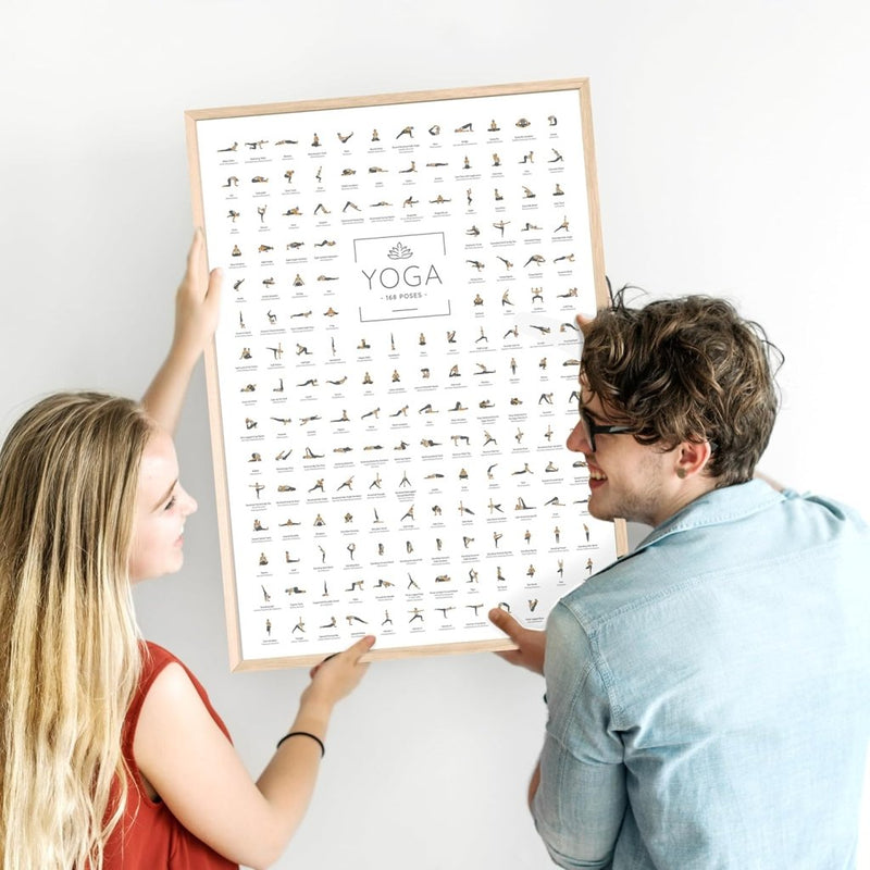 Laad afbeelding in Galerijviewer, 🧘‍♀️ Yoga poster – 168 houdingen voor inspiratie, focus en dagelijkse flow 🌿 - happygetfit.com
