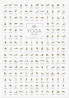🧘‍♀️ Yoga poster – 168 houdingen voor inspiratie, focus en dagelijkse flow 🌿 - happygetfit.com