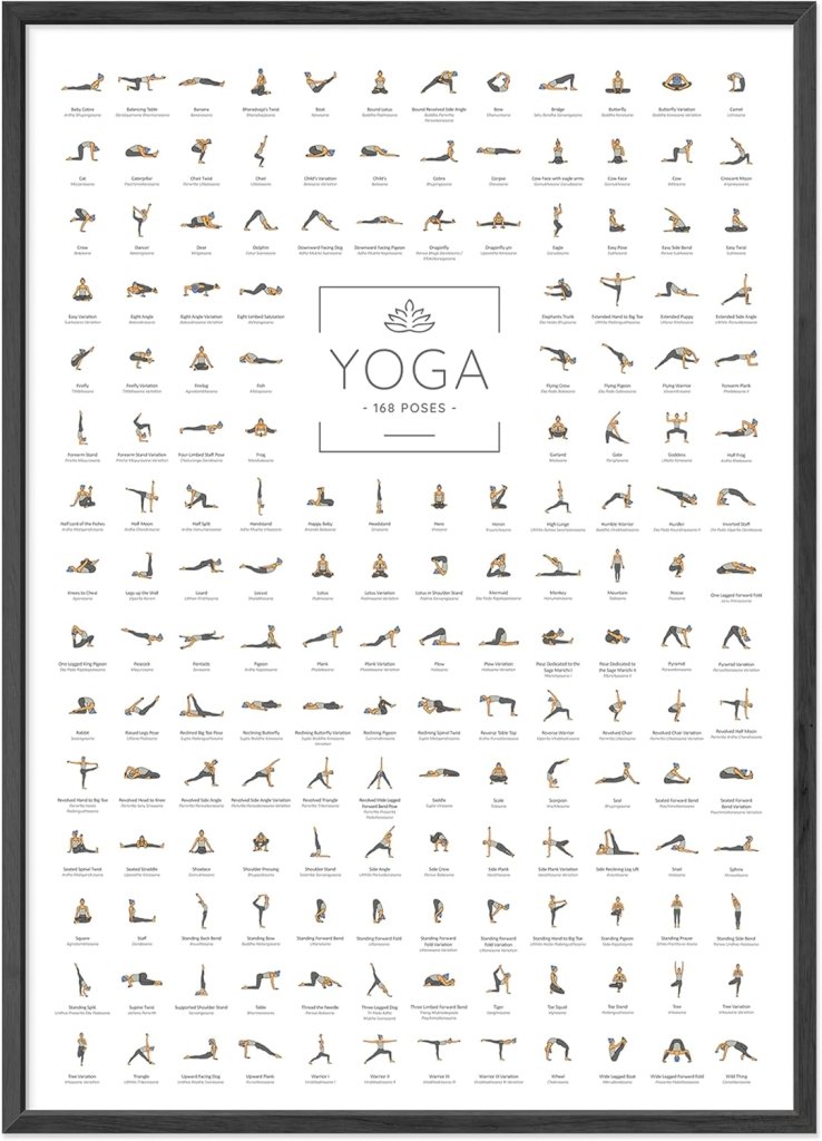 Laad afbeelding in Galerijviewer, 🧘‍♀️ Yoga poster – 168 houdingen voor inspiratie, focus en dagelijkse flow 🌿 - happygetfit.com
