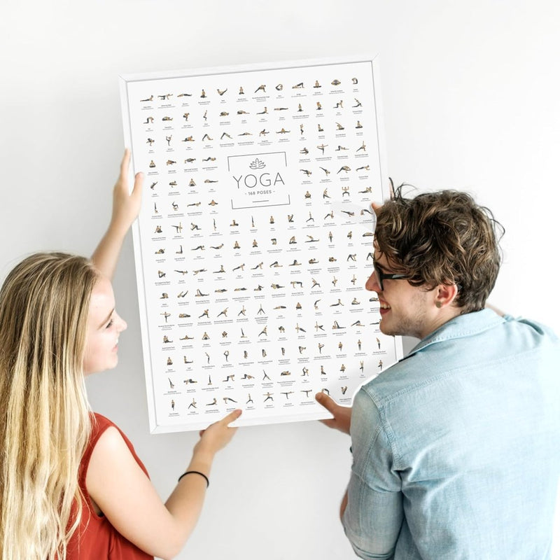 Laad afbeelding in Galerijviewer, 🧘‍♀️ Yoga poster – 168 houdingen voor inspiratie, focus en dagelijkse flow 🌿 - happygetfit.com
