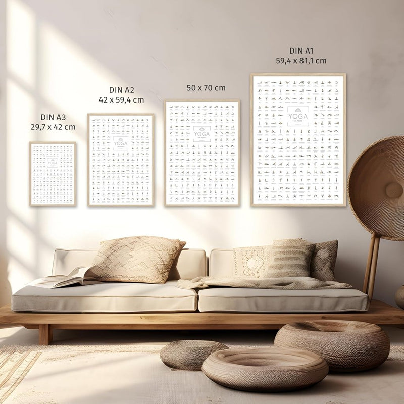 Laad afbeelding in Galerijviewer, 🧘‍♀️ Yoga poster – 168 houdingen voor inspiratie, focus en dagelijkse flow 🌿 - happygetfit.com
