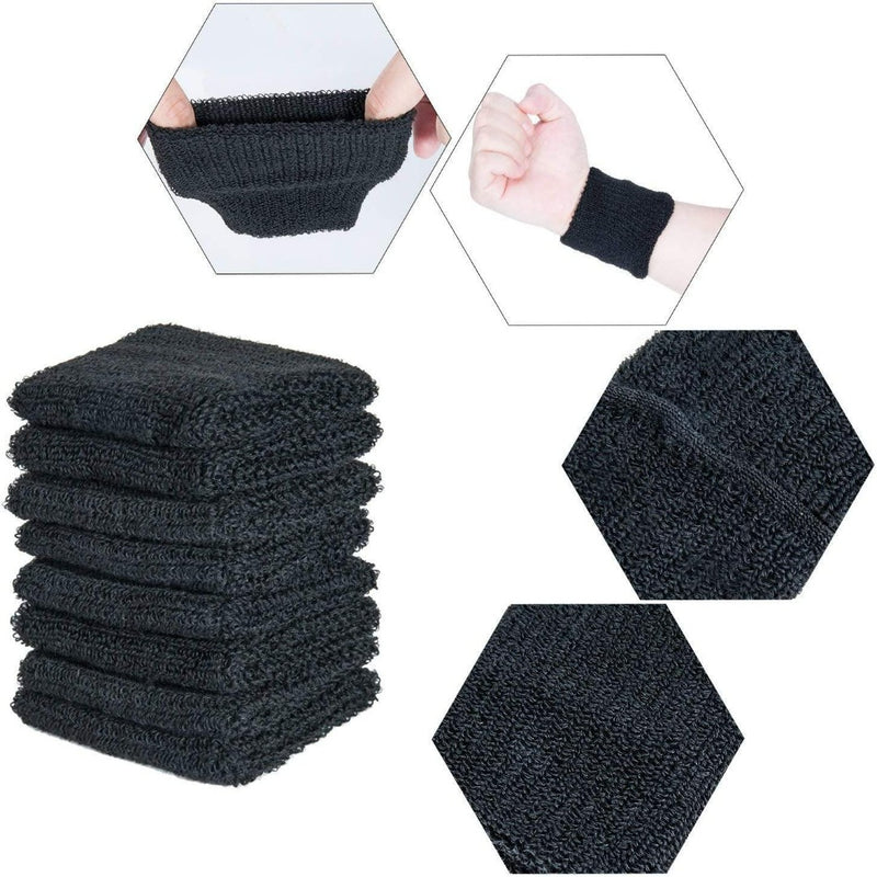Laad afbeelding in Galerijviewer, Ervaar ultiem comfort met onze katoenen zweetbandjes en handdoeken, perfect omlijst door zeshoeken, waardoor hun textuur, elasticiteit, absorptievermogen en pasvorm worden benadrukt.
