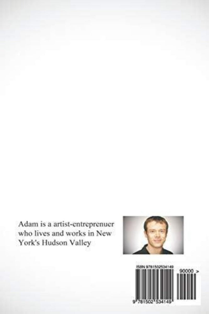 Laad afbeelding in Galerijviewer, Op de achterkant van &quot;Barbells for Your Brain: 432 topics to Juice Up your Idea Muscle and Free Your Inner Creative Genius,&quot; siert een kleine foto van Adam de rechteronderhoek. Er staat: &quot;Adam, een kunstenaar-ondernemer uit New York&#39;s Hudson Valley, stimuleert innovatie door zijn creativiteit.&quot; Barcodes zijn aanwezig.
