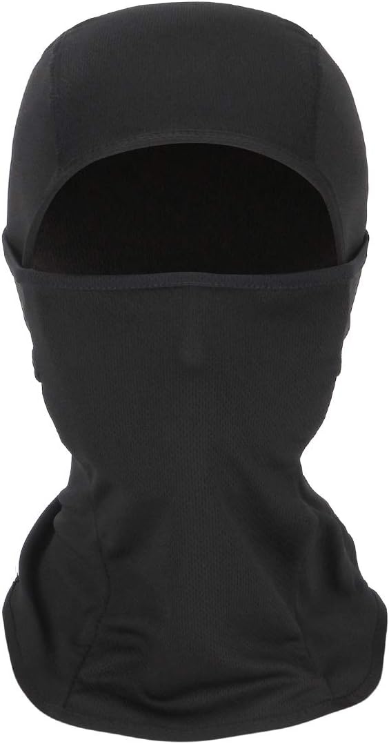 Laad afbeelding in Galerijviewer, De &quot;Blijf warm en beschermd met onze multifunctionele bivakmuts&quot; heeft een zwart design met een oogopening, die het hoofd en de nek volledig bedekt. Het is perfect voor buitenactiviteiten en zorgt voor comfort en bruikbaarheid met zijn ademende stof.
