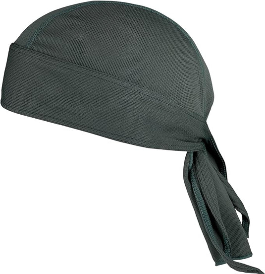 De ultieme bandanapet voor elke atleet is donkergroen, heeft een knoop aan de achterkant en is gemaakt van stevig materiaal voor extra comfort.