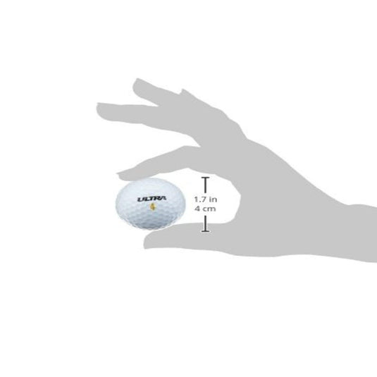 Een handsilhouet omhult sierlijk een golfbal met een diameter van 1,7 inch (4 cm), onderdeel van de lijn 