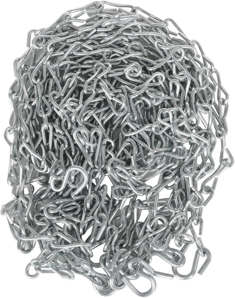 Laad afbeelding in Galerijviewer, Een stapel verwarde metalen kettingen met S-vormige schakels, willekeurig gerangschikt en ontworpen voor langdurige duurzaamheid, is de perfecte omschrijving voor Verrijk je spel met ons duurzaam basketbalnet voor een perfecte dunk!.

