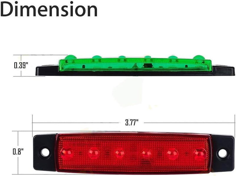 Laad afbeelding in Galerijviewer, De &quot;LED-bootverlichting: zorg voor veiligheid op het water&quot; biedt groene en rode verlichting van 0,39 inch hoog, 0,8 inch breed en 9,5 cm lang, waardoor de veiligheid op het water wordt gegarandeerd en tegelijkertijd energie wordt bespaard.
