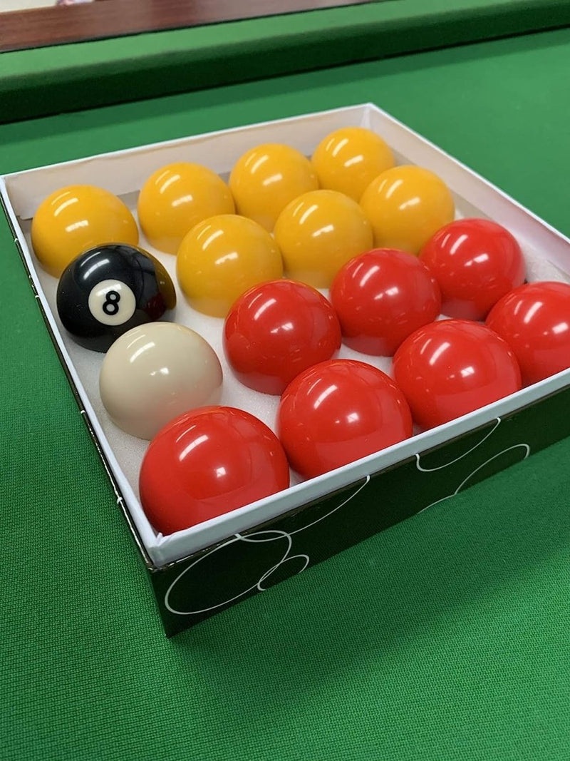 Laad afbeelding in Galerijviewer, Snookerballenset: de perfecte keuze voor elke speler, bevat hoogwaardige materialen. Inclusief gele, rode ballen, een zwarte 8-bal en een witte cuebal; geschikt voor standaard Britse pooltafels.
