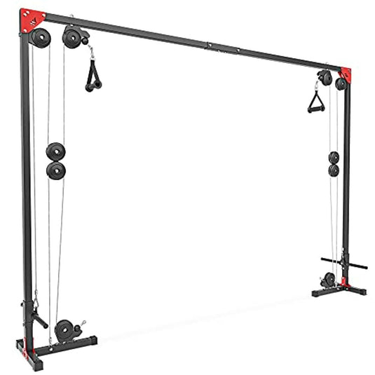 Sport je lichaam tot perfectie met de sport cable crossover machine: De krachtpatser voor jouw ultieme training! Met verstelbare katrollen en handgrepen op een robuust metalen frame, biedt het diverse trainingsmogelijkheden voor krachtoefeningen.