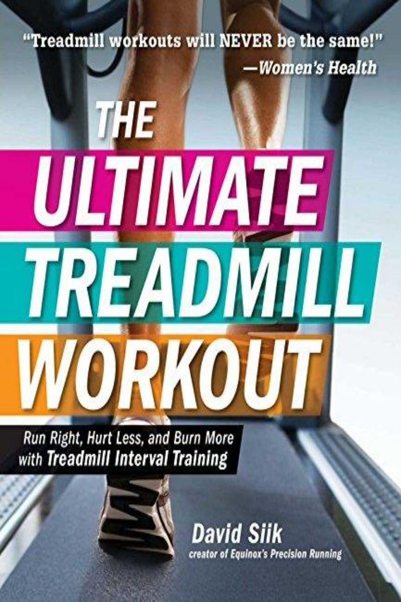 Laad afbeelding in Galerijviewer, Op de cover van &quot;The Ultimate Treadmill Workout: Run Right, Hurt Less, and Burn More with Treadmill Interval Training&quot; van David Siik zijn benen in beweging op een loopband te zien. De BITE-methode wordt belicht en de voordelen van intervaltraining voor fitnessliefhebbers worden benadrukt.
