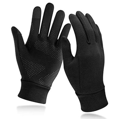 Een paar touchscreen handschoenen die warm en comfortabel zijn, met een antislip grip op de handpalmen en vingers. Ideaal om warm te blijven tijdens buitenactiviteiten en tegelijkertijd moeiteloos uw smartphone te gebruiken.