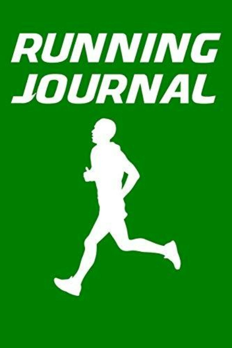 Laad afbeelding in Galerijviewer, Groene cover met een wit silhouet van een hardloper en &quot;Running Journal&quot; in vette hoofdletters. Ideaal voor het bijhouden van de voortgang, het &quot;Training Journal: Running Log Book for Runners&quot; bevat dagelijkse invoersecties en loopbandtempoconversietabellen voor 5 km, 10 km, halve marathon en marathon.
