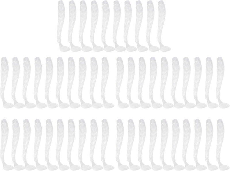 Laad afbeelding in Galerijviewer, Een bovenaanzicht van 88 identieke witte plastic krullende haarelastiekjes, met een T-staartontwerp, gerangschikt in een rasterpatroon op een witte achtergrond, heeft geen directe relatie met de verstrekte productgegevens over softbait. Kunt u verduidelijken hoe u wilt dat deze elementen worden gecombineerd of herschreven?.
