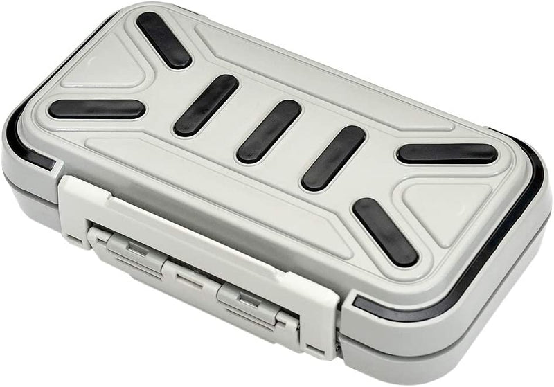 Laad afbeelding in Galerijviewer, De grijze en zwarte rechthoekige beschermhoes, gemaakt van hoogwaardige materialen, biedt waterbestendigheid en een veilige sluiting, perfect voor kleine items of elektronica. Ontdek onze magie: veilige opslag van kunstaas, de sleutel tot succesvol vissen!.
