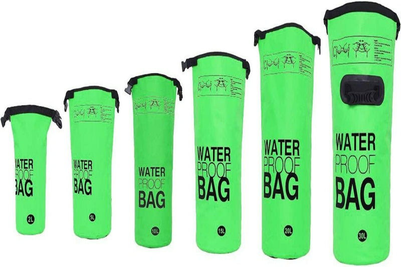 Laad afbeelding in Galerijviewer, Six Verken zorgeloos de natuur met onze waterdichte tas! in het groen, vervaardigd uit hoogwaardige materialen en variërend van 2L tot 30L, netjes op maat gerangschikt.
