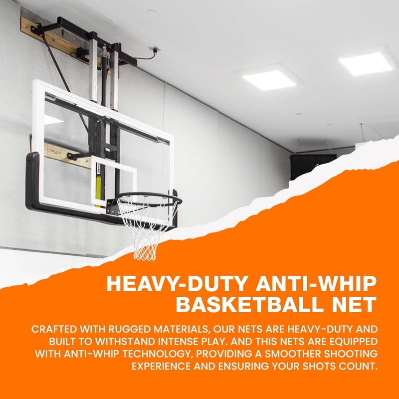 Laad afbeelding in Galerijviewer, Indoor basketbalring, &quot;Word de volgende Michael Jordan met onze professionele basketbalring!&quot;, voorzien van een NBA-stijl net en anti-whip-technologie. Het is gemaakt van duurzame materialen en zorgt voor duurzaamheid en vloeiendere opnamen: een perfecte keuze voor ambitieuze professionals.
