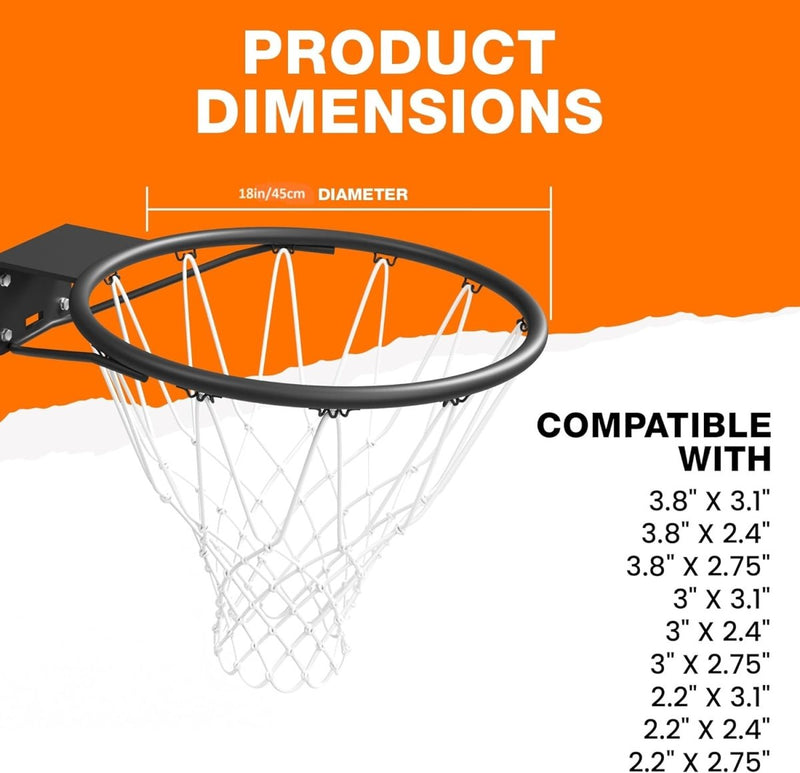 Laad afbeelding in Galerijviewer, Het &quot;Woord de volgende Michael Jordan met onze basketbal professionelering!&quot; beschikt over een 18-inch hoepel die compatibel is met balgroottes van 3,8&quot; x 3,1&quot; tot 2,2&quot; x 2,75&quot;, gebouwd met duurzame materialen, en bevat een NBA-stijl net voor verbeterde duurzaamheid en prestaties.
