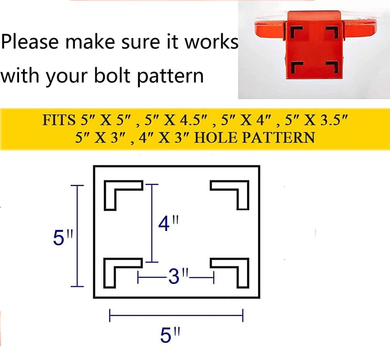 Laad afbeelding in Galerijviewer, De vierkante sjabloon voor boutpatronen past op de maten 5&quot;x5&quot;, 5&quot;x4.5&quot;, 5&quot;x4&quot;, 5&quot;x3.5&quot;, 5&quot;x3&quot; en 4&quot;x3&quot;. Het heeft een rode vierkante tool gemaakt van duurzame materialen voor langdurige prestaties. Word een echte basketbalkampioen met onze professionele basketbalring!.
